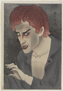 演员森田Kanya XIII（1907-75）饰演冉阿让，1921年（彩色木版画）