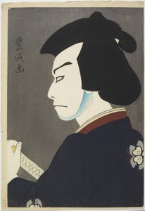 演员Nakamura Kichiemon I as Hoshikage Doemon，1921（彩色木版画）