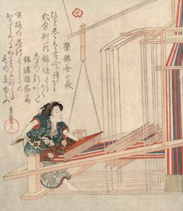 Hataori织造，约1829年。   作者 柳川繁信