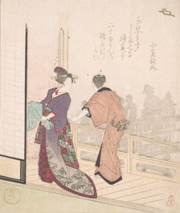 茶馆长廊上的场景，18-19世纪。