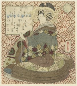拿着烟斗的坐着的女人 作者 吉野家 Futuba