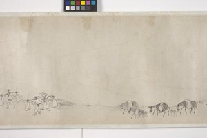 《百驴驮粮》，手卷，约1700年（纸本水墨） 作者 叶寅