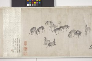 《百驴驮粮》，手卷，约1700年（纸本水墨） 作者 叶寅