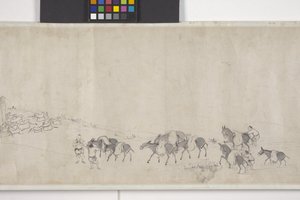 《百驴驮粮》，手卷，约1700年（纸本水墨） 作者 叶寅