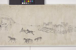 运粮的一百头驴》，手卷，约 1700 年（纸上墨迹） 作者 叶寅