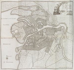 圣彼得堡地图，1790年。 作者 叶菲姆·马克西莫维奇·胡佳科夫