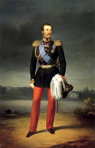 亚历山大二世皇帝的肖像》，1818-1881年，1856年。 作者 叶戈尔·博特曼