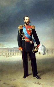 亚历山大二世皇帝的肖像》，1818-1881，1875。 作者 叶戈尔·博特曼