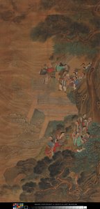 龙祭（丝绸上的墨水和彩色）