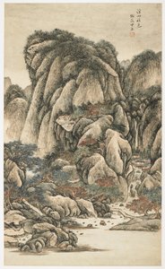 溪山秋色》，选自 12 片树叶相册