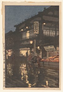 夜雨后的神乐坂街道 作者 吉田宏