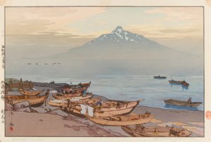 北海的平静水域：利尻山 作者 吉田宏