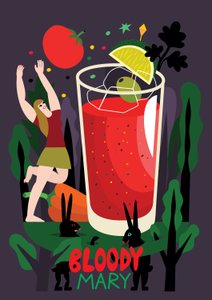 血腥玛丽》，2017 年（矢量插图）