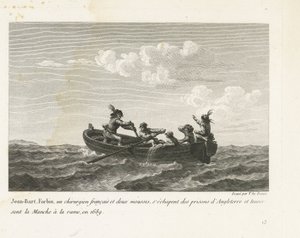 让-巴特逃离英国监狱划船横渡英吉利海峡，1689 年
让-巴特、福尔宾、一名法国外科医生和两名缪斯从英国监狱逃脱，划船横渡英吉利海峡，1689 年（标题见实物）
藏品