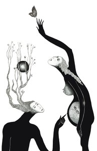 新生活，2019（纸上水墨画）。