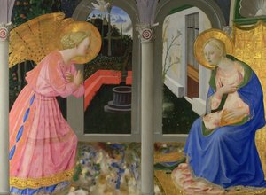 天使报喜》，约1440年 作者 扎诺比·斯特罗兹（Zanobi Strozzi）