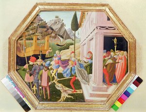 Helen的绑架，c.1450-5（鸡蛋蛋白在木头上）