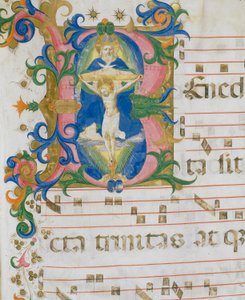 The Trinity, miniature detail of the choir book