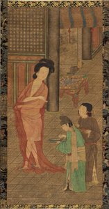 杨贵妃洗完澡后。 作者 周芳