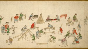 和平时期的街景 太平风会图 作者 朱瑜