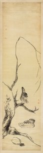 鸟和鸭子（缎上的墨水）
