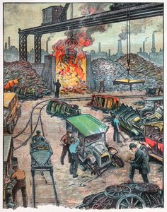美国的一个汽车充电站。1924年（插图） 作者 . .