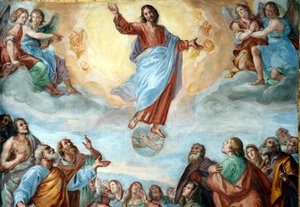 基督的升天。瓦斯塔托的圣安娜大教堂（Basilica della Santissima Annunziata del Vastato）。热那亚。意大利。 作者 . .