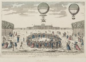布兰查德首次乘坐气球升空，1784年3月2日 作者 弗雷德里克（致）巴纳德