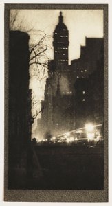 百老汇的夜晚，约1905年 作者 理查德（后）爸爸