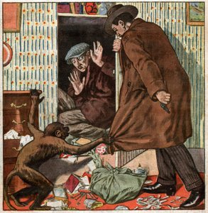 Cambriolage en France.法国的入室盗窃。 作者 费迪南德·乔治·沃尔德米勒