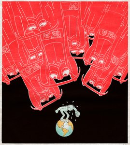 汽车攻击地球上最后的行人。1929年（漫画） 作者 . .
