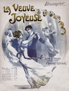 跳华尔兹的夫妇Ballsirenen.约1910年(插图) 作者 . .