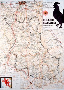 Chianti classico地区的地图。 作者 加拿大学校