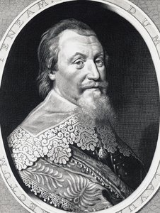 瑞典大法官Axel Gustafsson Oxenstierna（1583-1654）的肖像，雕版画 作者 塞维里尼