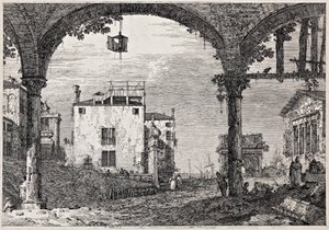 带有“ Vedute”系列灯笼的门廊（查看） 作者 乔瓦尼·安东尼奥运河（Canaletto）