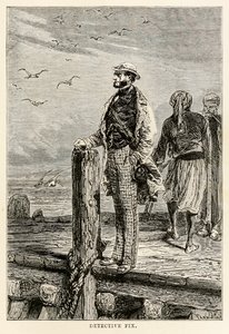 侦探修复，由朱尔斯凡尔纳（1828-1905）来自世界各地，由路易斯杜蒙（1822年）刻，1873年 作者 在Alphonse Marie de Neuville之后