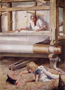塞拉斯马纳在他的织布机上 作者 在Charles Edmund Brock之后