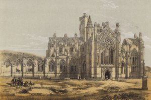 来自南方的Melrose Abbey（chromolitho）