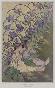 动漫花。 Les Violettes酒店。 （动画花：紫罗兰）
