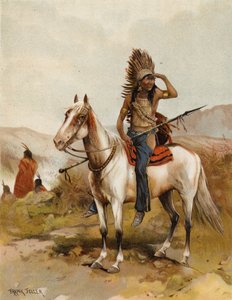 Sioux印第安酋长（chromolitho） 作者 在弗兰克·费勒之后