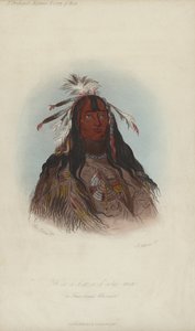H？co-ah？co-ah？cotes-min，A Flat Head Warrior（aquatint）