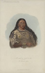 Mi-neek-ee-sunk-te-ka，The Mink，Mandan Girl（aquatint）