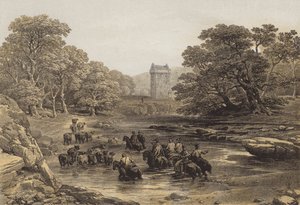 Gilnockie Tower（chromolitho） 作者 在乔治·卡特莫尔之后