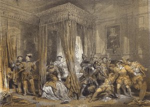 Queen Marys Bed-Chamber，Holyrood（chromolitho） 作者 在乔治·卡特莫尔之后