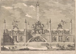 1758年为奇纳河建造的Prima Macchina：一个带有悬挂式花园的 "美味"。 作者 朱塞佩·帕拉齐 朱塞佩·波齐 保罗·波西