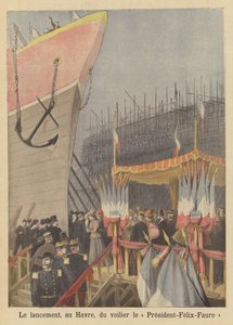 在勒阿弗尔启动帆船总统菲利克斯 - 福尔 作者 after Henri Meyer
