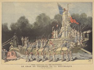 共和国的胜利浮在纪念百年纪念的国家节日上？ 作者 after Henri Meyer