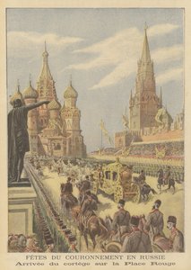 俄罗斯沙皇尼古拉二世和Tsarina Alexandra的加冕仪式