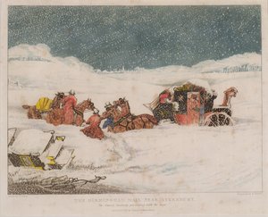 艾尔斯伯里附近的伯明翰邮报，由Robert Havell刻，1837年 作者 在亨利·托马斯·阿尔肯之后