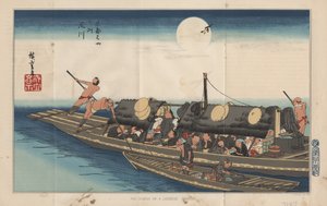 两艘船，1885年 作者 日本学校之后